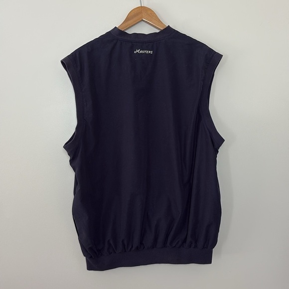 Masters Collection Augusta Mens Pullover Vest Windbreaker V Neck Navy Size L - Picture 7 of 12